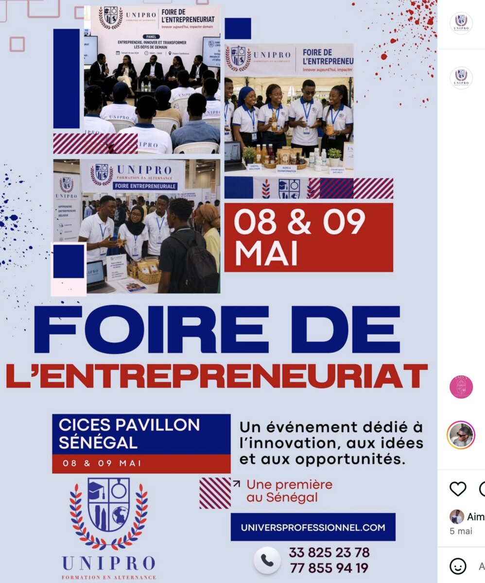 Foire de l'Entrepreneuriat UNIPRO