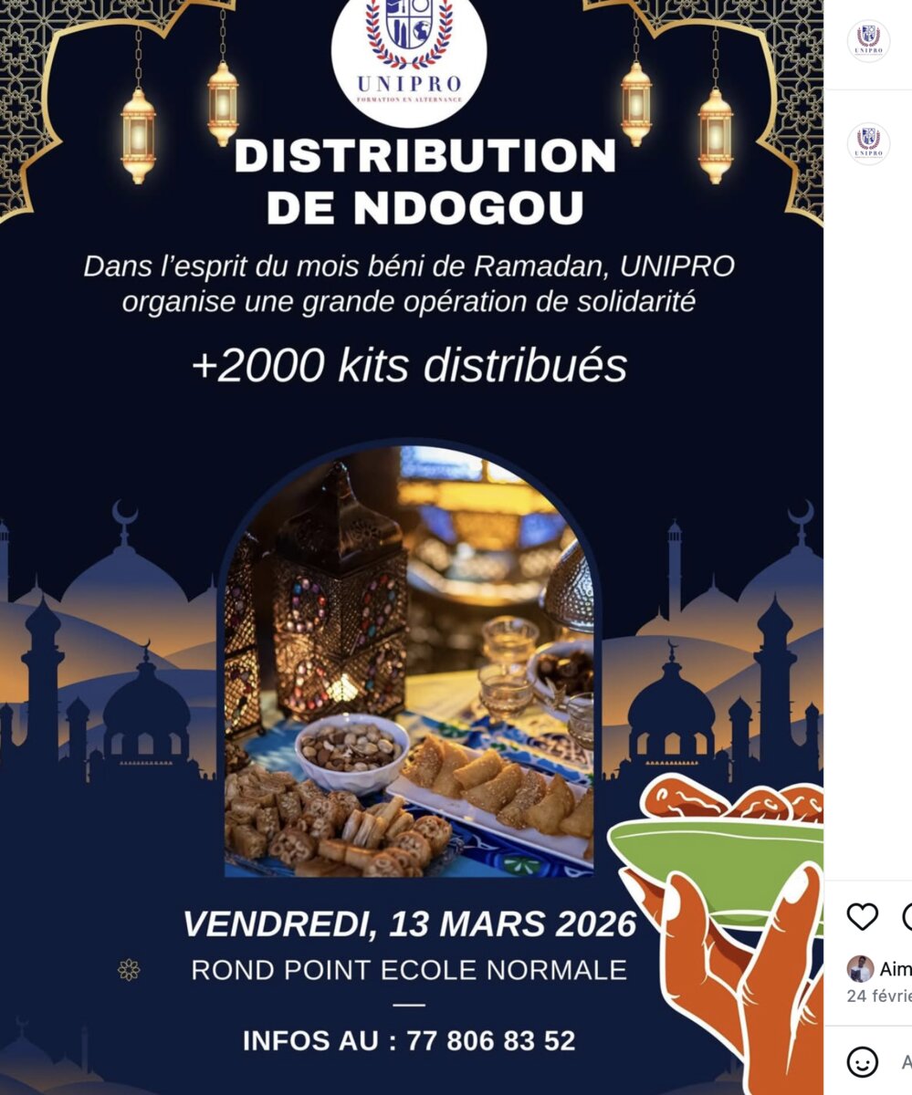 Grande distribution de Ndogou UNIPRO